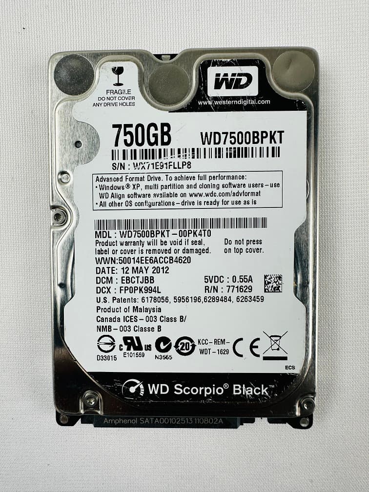 WD7500BPKT-00PK4T0